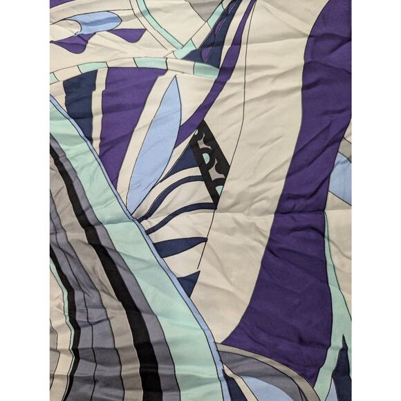 Whimsical artsy purple tones Terry Lewis VINTAGE silk blouse size Large - Picture 8 of 8